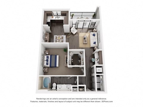 a 1 bedroom floor plan  villas at spring creek